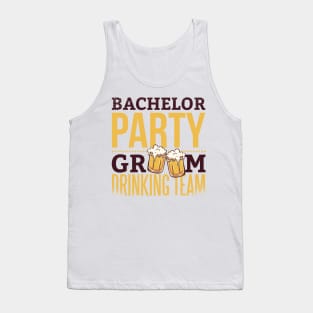 Bachelor Party Groom Drinking Team Tank Top